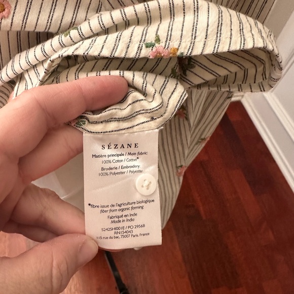 Sézane Louna Floral Button-Up Blouse 38 - Picture 5 of 5